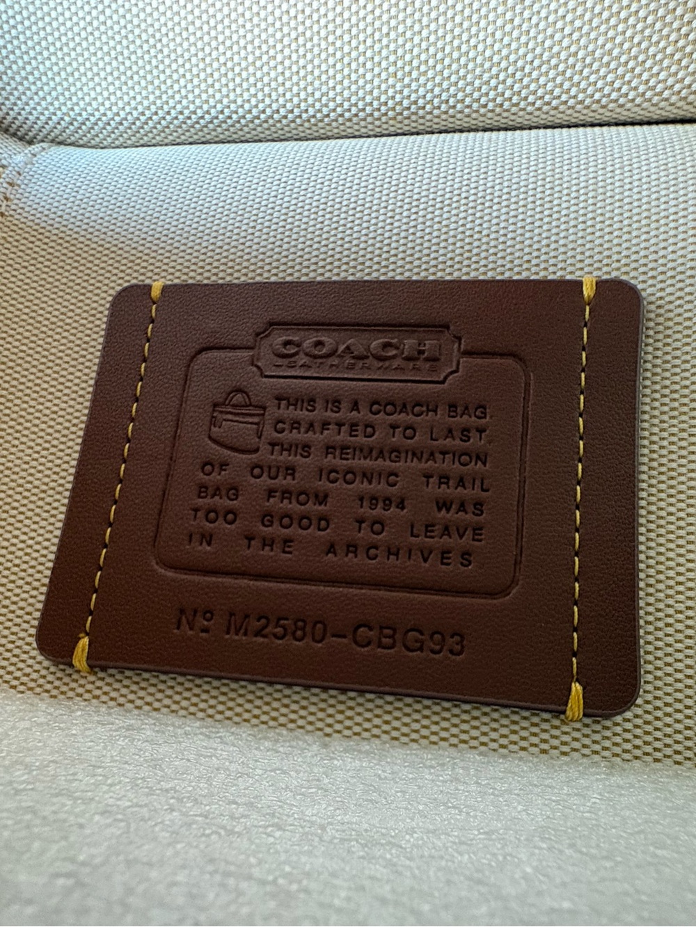 Coach Trail Bag in Vanilla - Picture 10 of 13